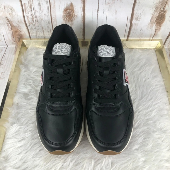 New Polo Ralph Lauren Trackster 100 Leather Sneakers - Picture 7 of 12